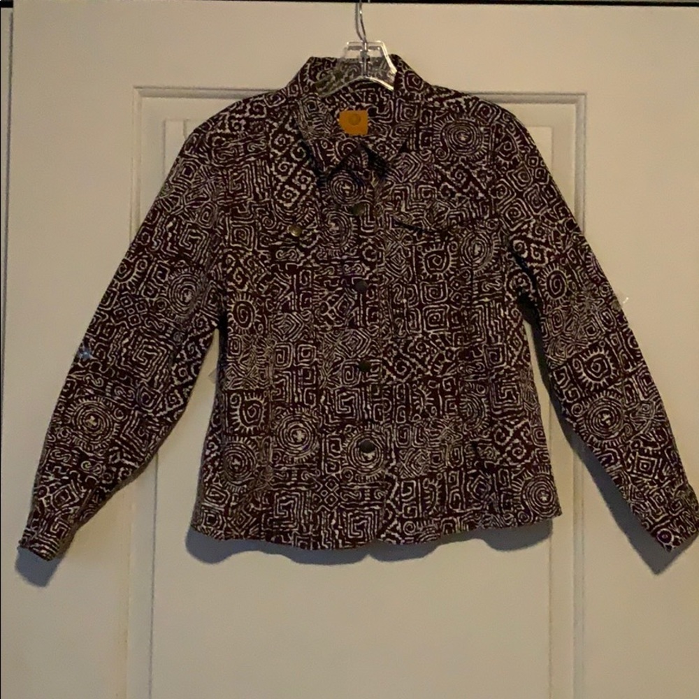Toby Rd Brown and White Patterned Button Up Shirt